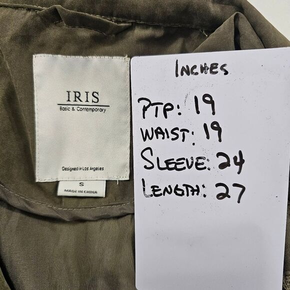 Hiking Outdoor Jacket Womens Sm Army Drab Green Cargo Utility Gorpcore Camping - Picture 6 of 7